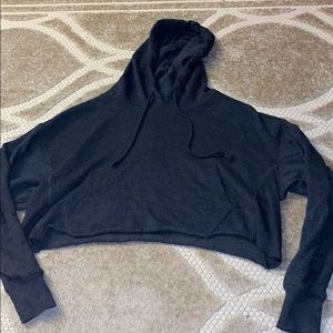 Cropped grey hoodie